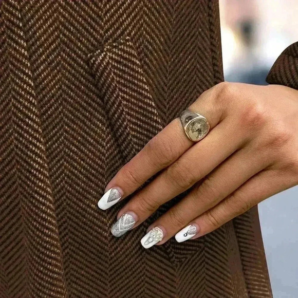 Coffee Brown Casual Women's Herringbone Pattern Long Sleeve Overcoat - Picture 7 of 7